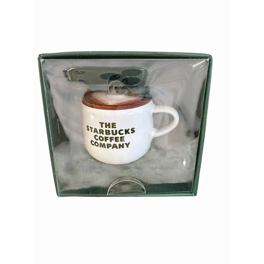 Starbucks Christmas Mug Limited Edition Ornament White Green Coffee Collectible